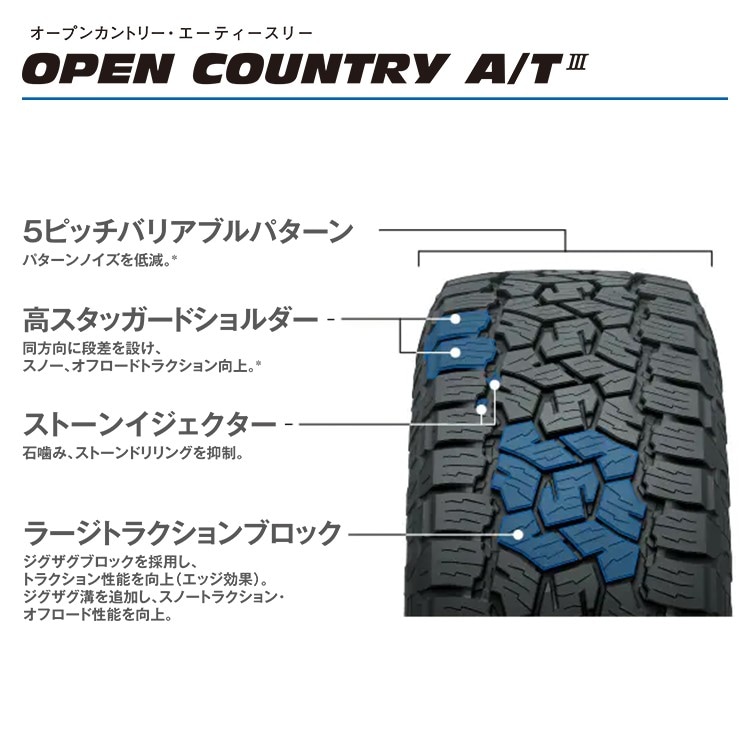 TOYO OPEN COUNTRY A/T III 245/65R17 111H XL RWL 245/65-17 ホワイトレター トーヨー  オープンカントリー AT3 メーカー取り寄せ-TIRE SHOP 4U /タイヤショップフォーユー